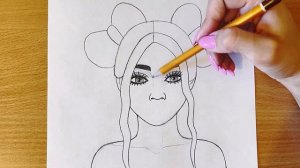 Как Нарисовать Девушку С Красивой Причёской | Рисунок Девушки Карандашом