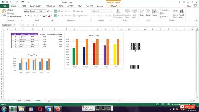 Cara Membuat Grafik presentasi yang cantik menggunakan excel 2013 смотреть онлайн
