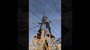 Установка мачты и антенны