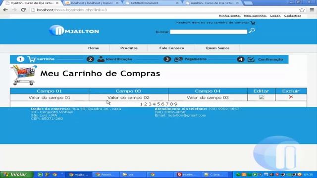 Loja Virtual Grátis com PHP e MySQL - Lição 055 - Carrinho de Compras - Aula 01 смотреть онлайн