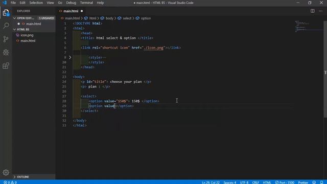 HTML select option смотреть онлайн