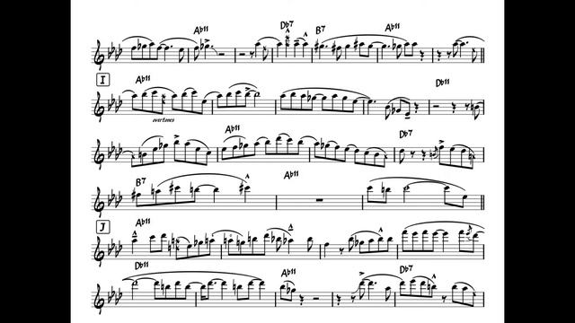 Mr. Day (by John Coltrane), транскрипция соло