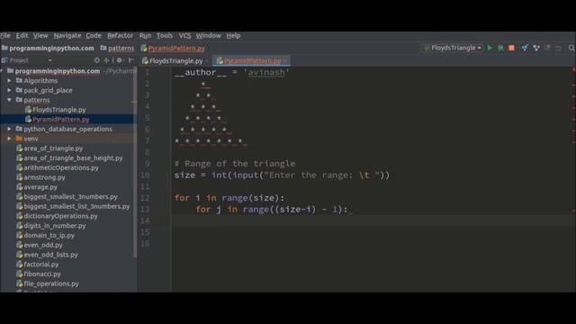 Pyramid Pattern in Python || Pattern Programming || programminginpython.com смотреть онлайн