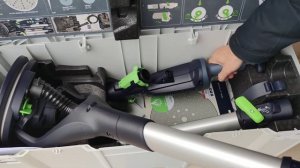 Unpacking / unboxing long-reach sander Festool PLANEX LHS 2 225 EQI-Plus 575990