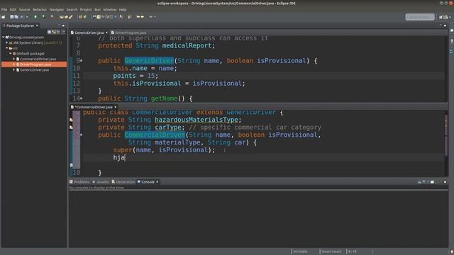 Driving license system - Java Example смотреть онлайн