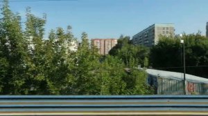 Вид из окна поезда - Прибытие на станцию Новосибирск-Главный (г.Новосибирск)