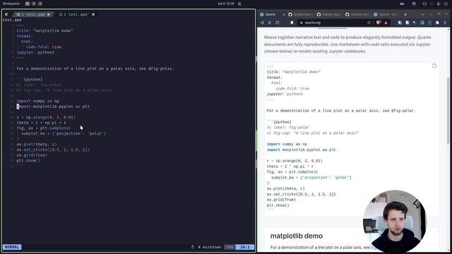 A coffee with quarto and neovim -- part 1 смотреть онлайн