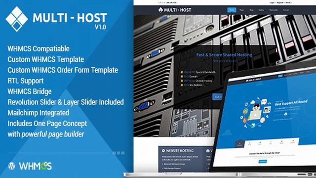 Multi Hosting | WHMCS Hosting WordPress Theme | Themeforest Website Templates and Themes смотреть онлайн