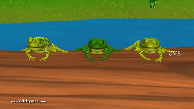 Five little Speckled Frogs - 3D Animation English Nursery rhyme for chlidren смотреть онлайн