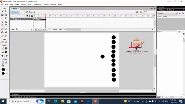 Computer Tech Guru, Macromedia Flash 8, create frame-by-frame animations, Flash 8 animations, смотреть онлайн