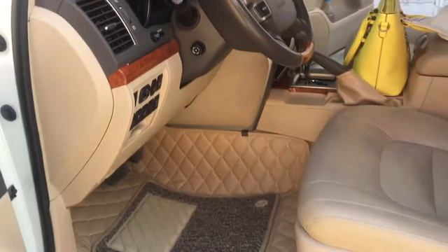 Коврики 3D из экокожи бежевого цвета в салон Toyota Land Cruiser 200 смотреть онлайн
