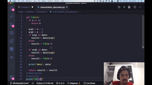 Decorator + Memoization + Fibonacci ?? смотреть онлайн