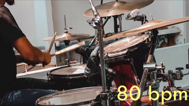 80 Bpm Drum Track Batería - Funk Beat Sixteenth note Groove смотреть онлайн