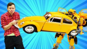 Ремонт Бамблби в Мастерской Фёдора! - Роботы Трансформеры игры битвы. Видео для детей Чиним машинки