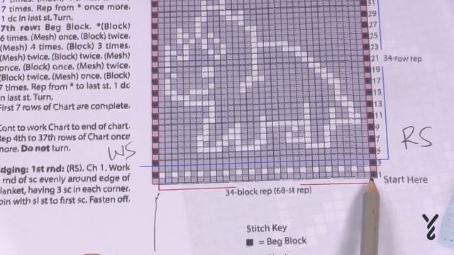 Filet Crochet Diamonds Thick Blanket смотреть онлайн