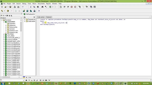 Using Out Parameter in plsql procedure to return multiple values. смотреть онлайн