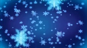 Футаж Снежинки падают на синем фоне