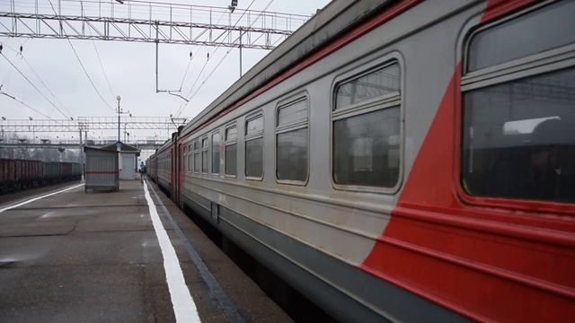 Электропоезд ЭД4М-0213 отправление станция Ворсино 7.04.2016 смотреть онлайн