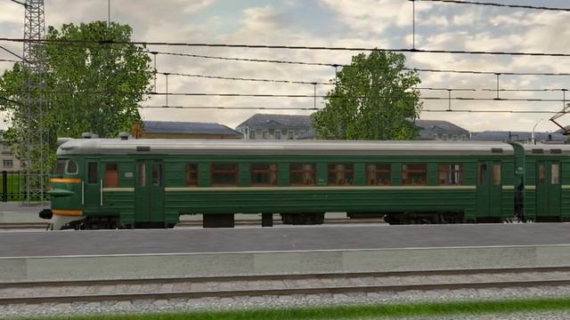 MSTS | Электропоезд ЭР2 | Microsoft Train simulator | ER2 electric train смотреть онлайн