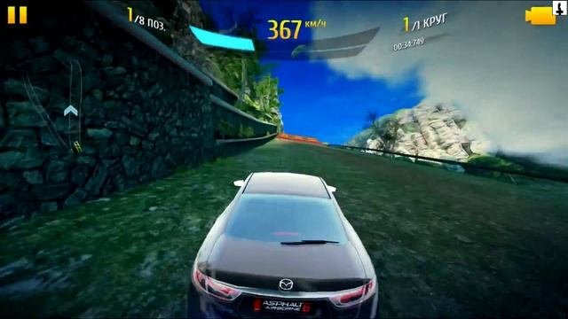 Asphalt 8 ✪ Mazda 6 CUP Dragon Tree 1:15:339 G-sensor Windows смотреть онлайн