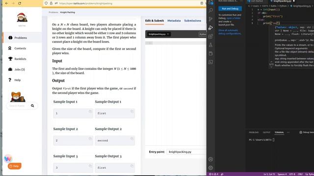Learn to Code with Me: Kattis "Knight-Packing" Problem in Python, C++, and Java смотреть онлайн