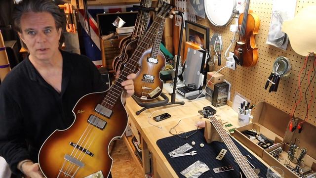 Hofner HCT 500/1 Bass Zero Fret Nut Reset & Pickguard Swap.