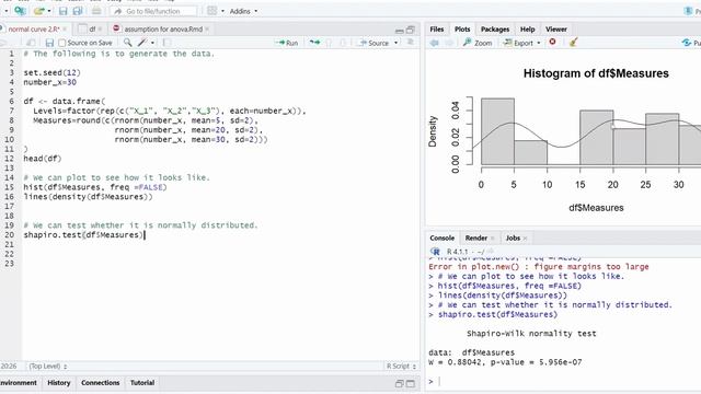 Test Normality for ANOVA in R смотреть онлайн