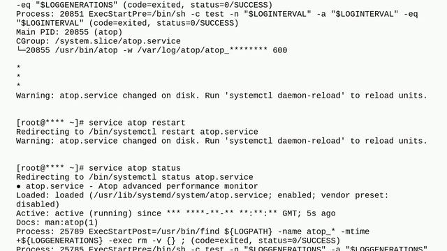 Warning: atop.service changed on disk. Run 'systemctl daemon-reload' to reload units closed смотреть онлайн