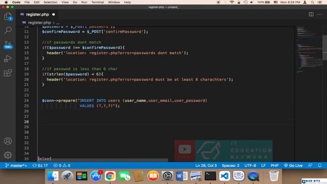 Ecommerce Website With PHP & MySql - 77 - Registration logic смотреть онлайн