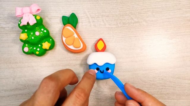 Лепим подарки на новый год/поделки из воздушного пластилина/новогодние поделки своими руками смотреть онлайн