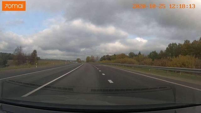 Дорога Минск — Мядель (Р-58). Лось идет вдоль дороги слева (25.10.2020) смотреть онлайн