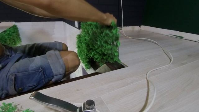 Оформление лестничного проема ( искусственная трава в модулях) смотреть онлайн