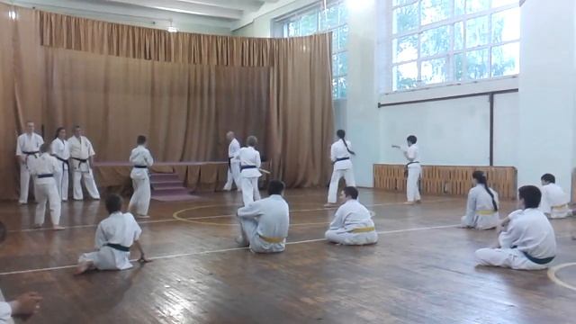Сдача на 6 кю (желтый пояс) Каратэ Киокушинкай - Бой с тенью смотреть онлайн