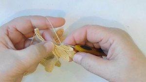 веточка на бурдоне,мотив для ирландского кружева