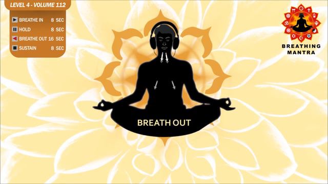 Guided Breathing Mantra (8 - 8 - 16 - 8) Pranayama Yoga Breathing Exercise (Level 4 Volume 112) смотреть онлайн