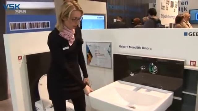 Geberit - Монолит для раковины на выставке в Нидерландах.mp4 смотреть онлайн