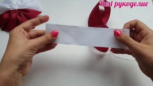 Большой нарядный бант из ленты 4 см. Мастер-класс