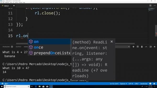 NodeJS For Beginners: Working With The ReadLine Module.