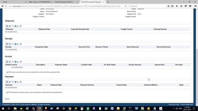 Oracle 12.2.6 iProcurement Cycle Demo смотреть онлайн