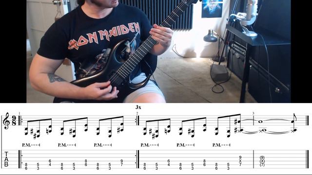 Wretched Spawn Riff by Cannibal Corpse Guitar Lesson Preview смотреть онлайн