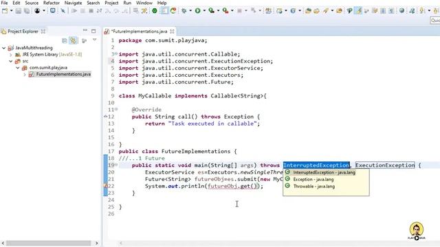 Future Vs FutureTask | FutureTask Implementation | Future Implementation | Java Multithreading смотреть онлайн
