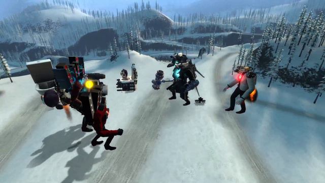 TV Man and TV Women locked up! Fierce battles take place in Garry's Mod смотреть онлайн