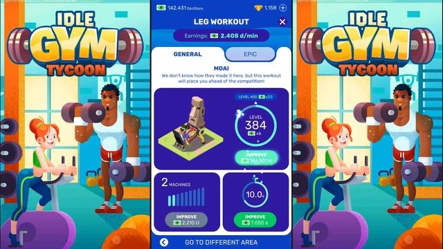 Idle Fitness Gym Tycoon - 11 - "Adding a Leg Workout" смотреть онлайн