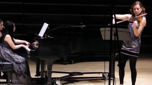 Mendelssohn violin sonata f minor, 2nd mvt, Qiu Luan Feng and Amelie Langlois смотреть онлайн