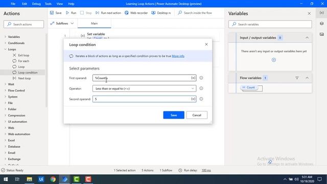 Power Automate Desktop : Learn and Work with "Loops" (Loop, Loop Condition, Next loop & Exit loop) смотреть онлайн