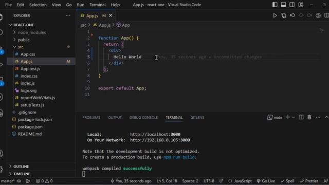 React.js first Component - Hello World | React js Tutorial in Hindi #react #reactjs #javascript смотреть онлайн
