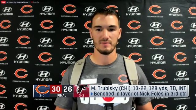 Trubisky and Foles React to Bears' in-game quarterback change смотреть онлайн