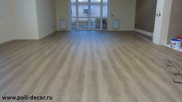 Укладка ПВХ плитки Finefloor в коттедже смотреть онлайн