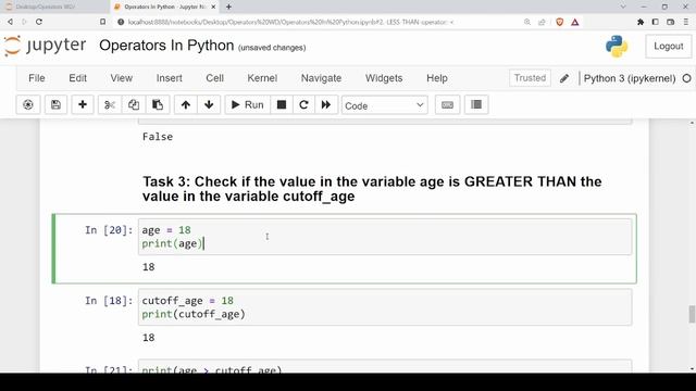 Python Relational or Comparison Operators смотреть онлайн