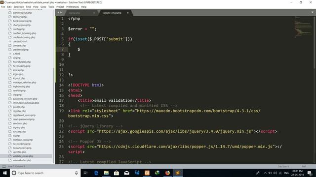 How to validate email in PHP смотреть онлайн
